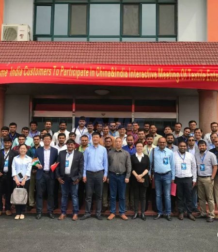 中印紡織交流（一） 牛了！30余家印度紡企中國(guó)考察，海佳把展會(huì)開到工廠里！